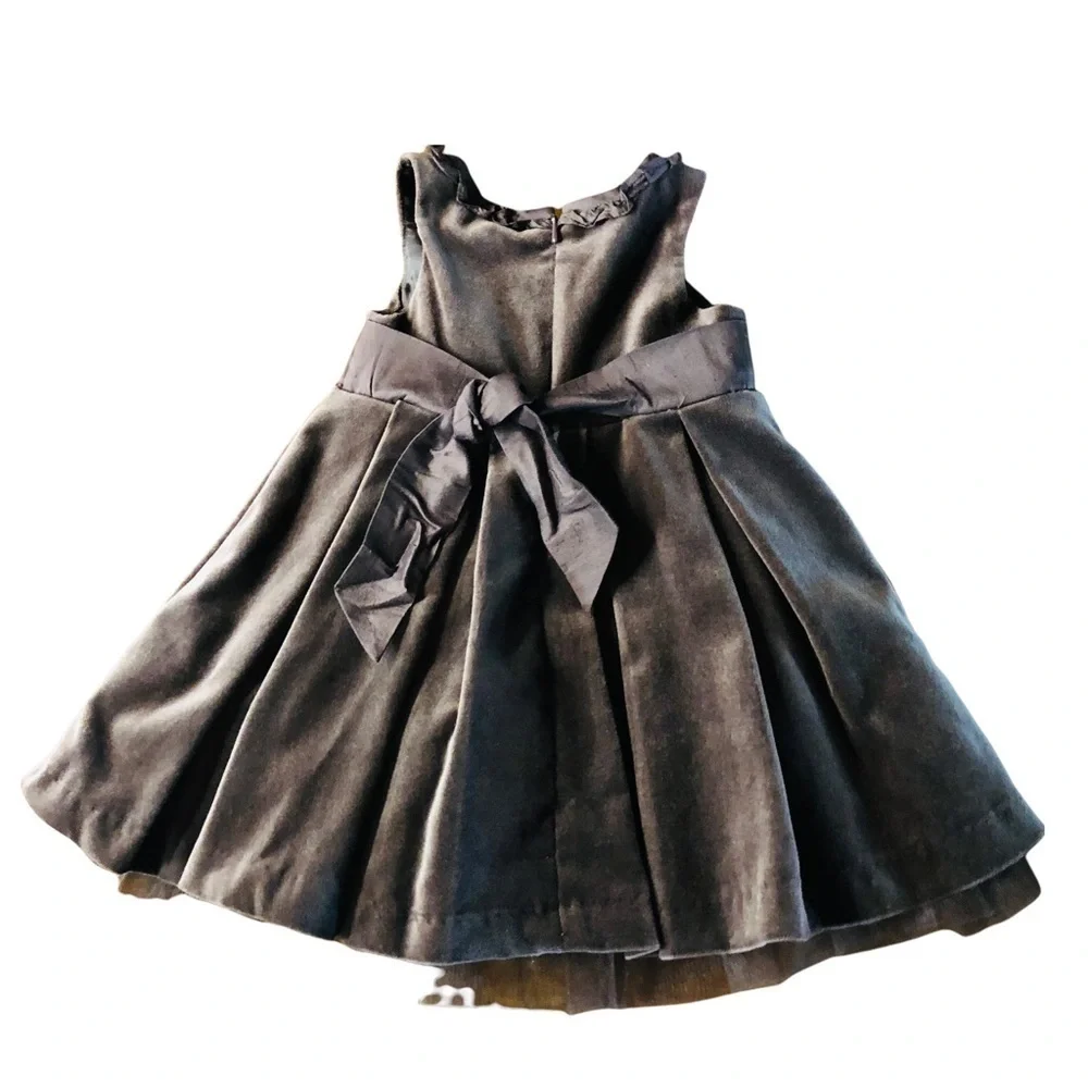 JANIE AND JACK INFANT GIRLS RICH BROWN FANCY DRESS SIZE 3-6 MONTHS